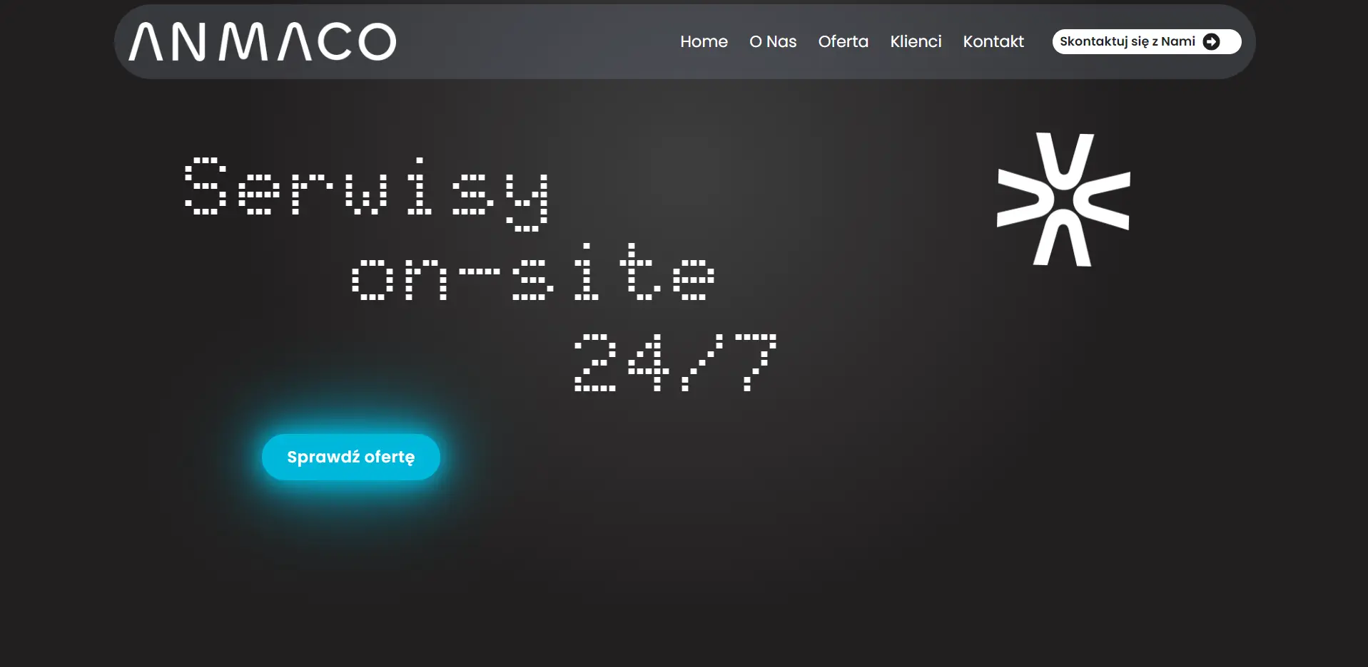 Strona internetowa dla firmy IT i systemów zabezpieczeń — realizacja Anmaco Wrocław